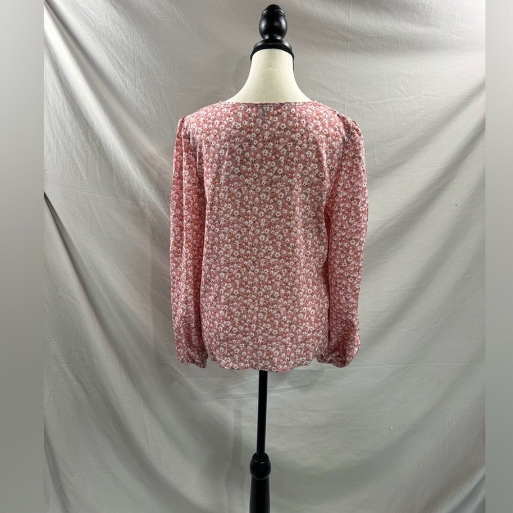 Boho Floral V-Neck Long Sleeve Blouse - Picture 9 of 9